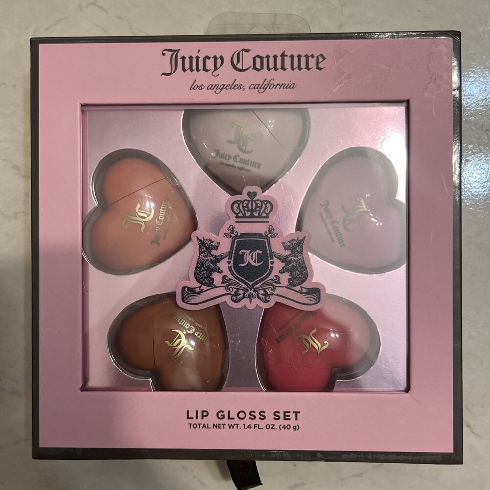 Juicy Couture Lip Gloss Set 5 Shades New In Box